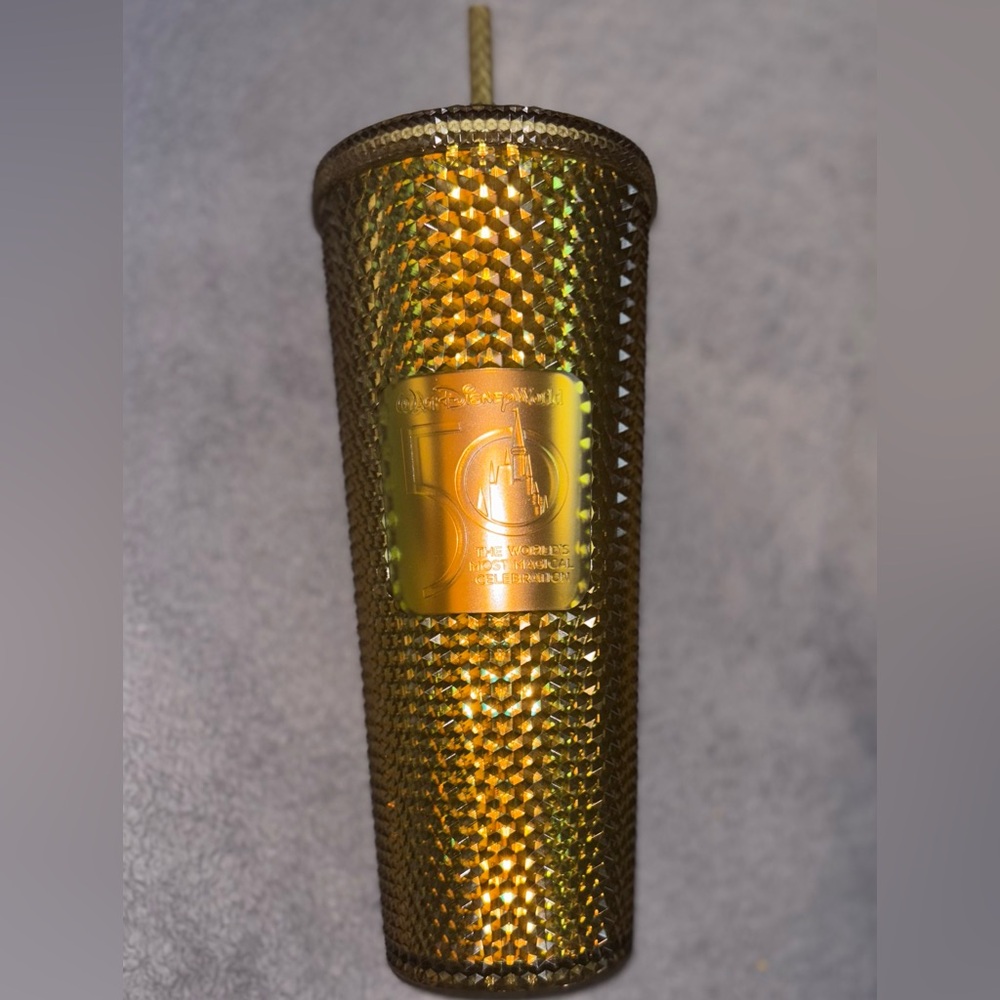 Disneys 50th anniversary Gold Starbucks Tumbler